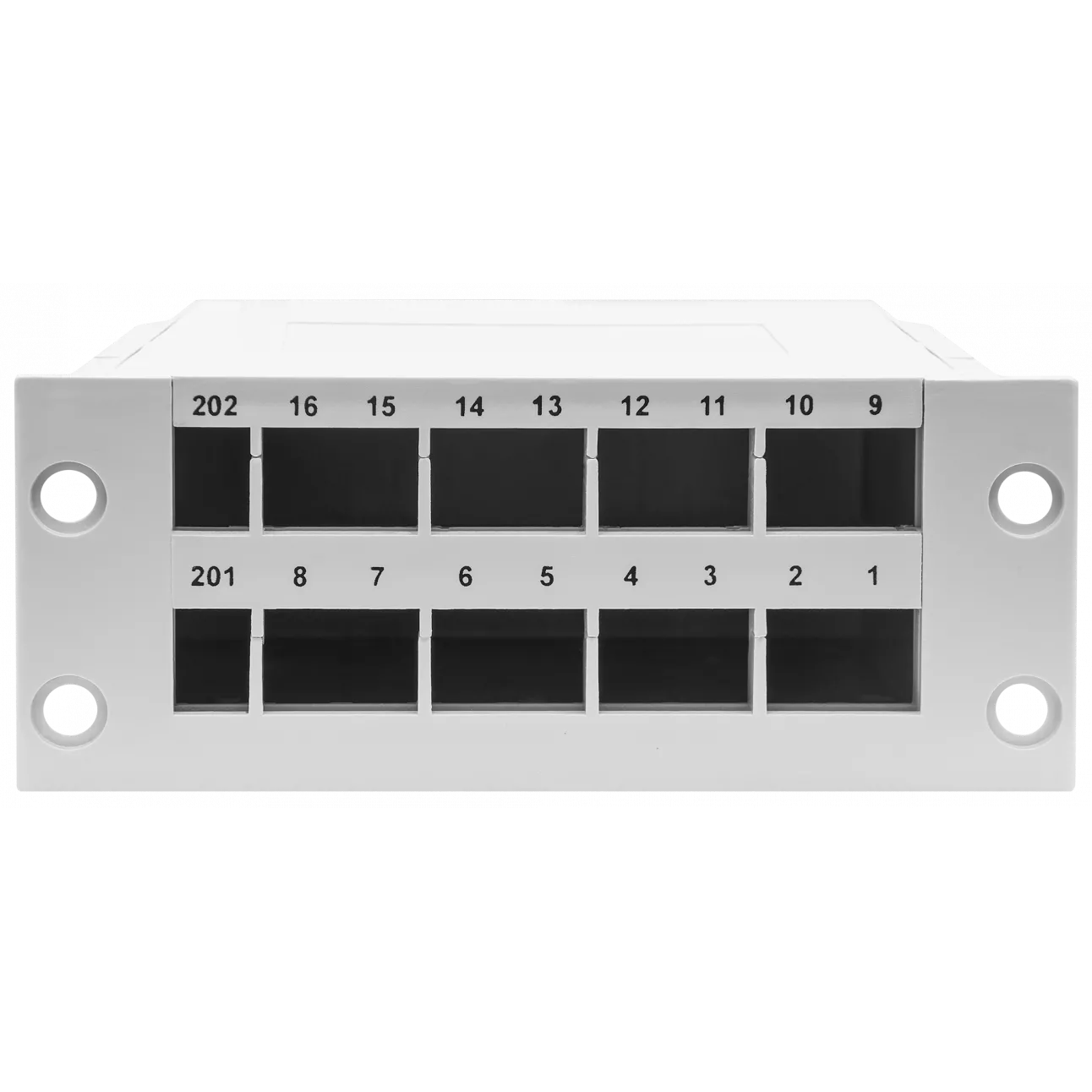 Пластиковая кассета для оптических распределительных коробок 16 портов SC
