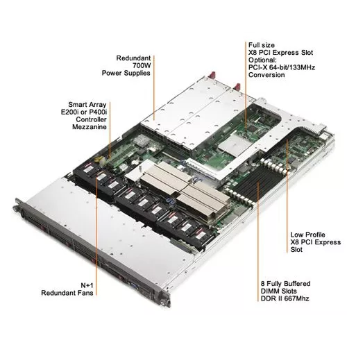 Сервер HP ProLiant DL360 G5, 1 процессор Intel Dual-Core 5130 2.0GHz, 2GB DRAM 