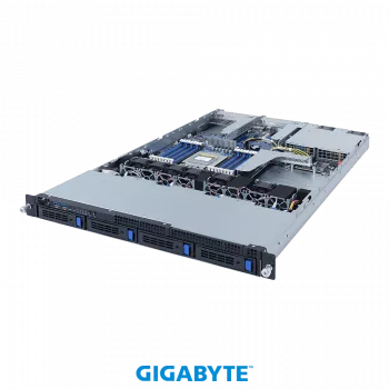 Платформа Gigabyte 1U R162-ZA0, *Один процессор* AMD EPYC 7003, DDR4, 4x3.5"/2.5" SATA/SAS, 2x1000Base-T