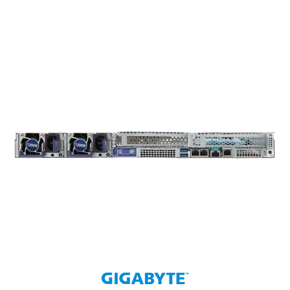 Платформа Gigabyte 1U R181-NA0, До двух процессоров Intel  Xeon Scalable Gen2, DDR4, 10x2,5" U.2 NVMe, 2x1000Base-T