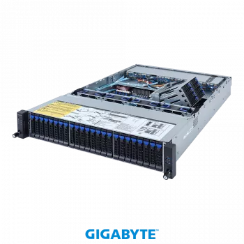 Платформа Gigabyte 2U R262-ZA0, Один процессор AMD EPYC 7003, DDR4, 40x2,5" SATA/SAS, 2x2,5 U2, 2x1000Base-T