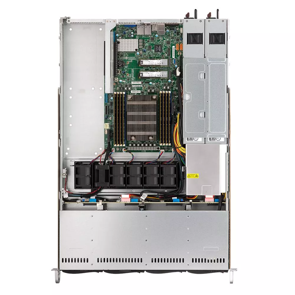 Платформа Supermicro 1U AS-1014S-WTRT, Один процессор AMD Epyc 7002, DDR4, 4x3,5" HDD SATA, 2x10GBase-T