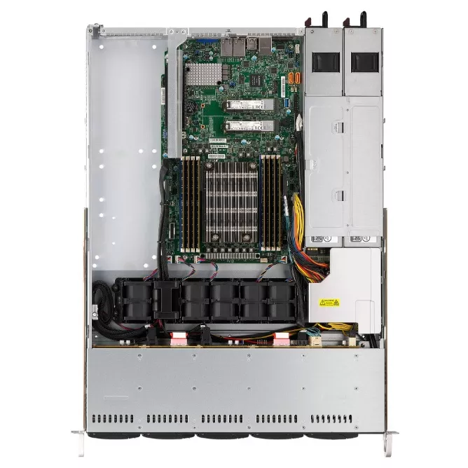 Платформа Supermicro 1U 1114S-WTRT, Один процессор AMD Epyc 7002, DDR4, 10x2,5" HDD SATA, 2x10GBase-T