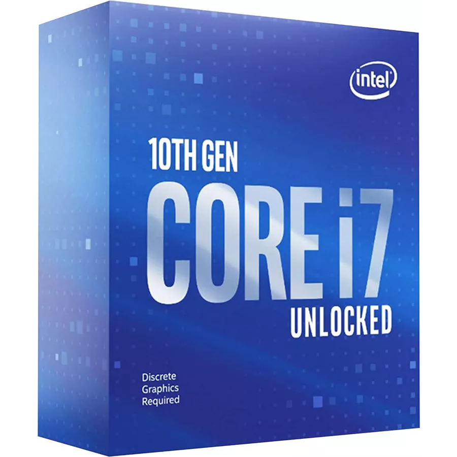 Intel Core I7-10700F BOX (Comet Lake, 14nm, C8/T16, Base 2,90GHz, Turbo 4,80GHz, Without Graphics, L3 16Mb, TDP 65W, S1200), BOX