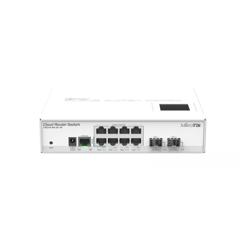 Коммутатор Cloud Router Switch Mikrotik CRS210-8G-2S+IN  (RouterOS L5)