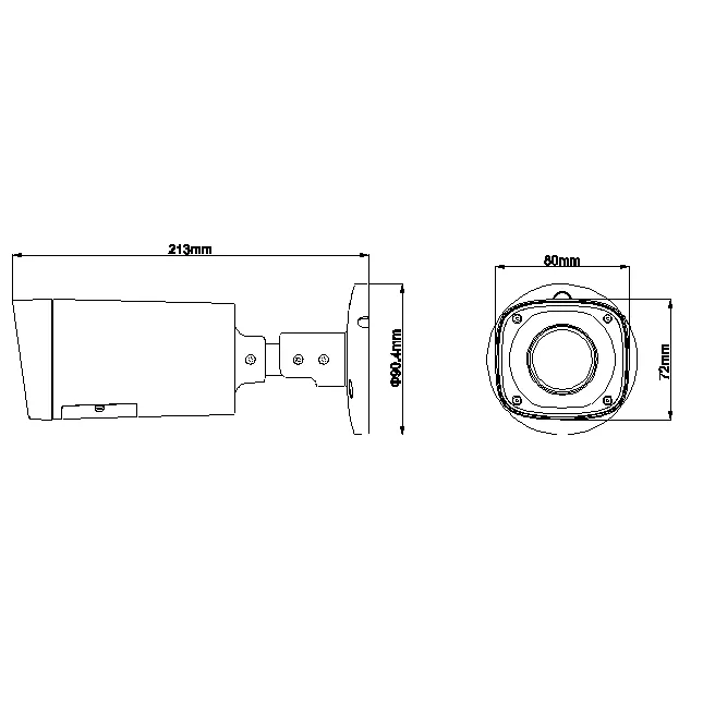 HDCVI уличная камера Dahua DH-HAC-HFW1100RP-VF-S3 1Мп, 720p, 2.7-12мм, ИК до 30м, 12В, P67
