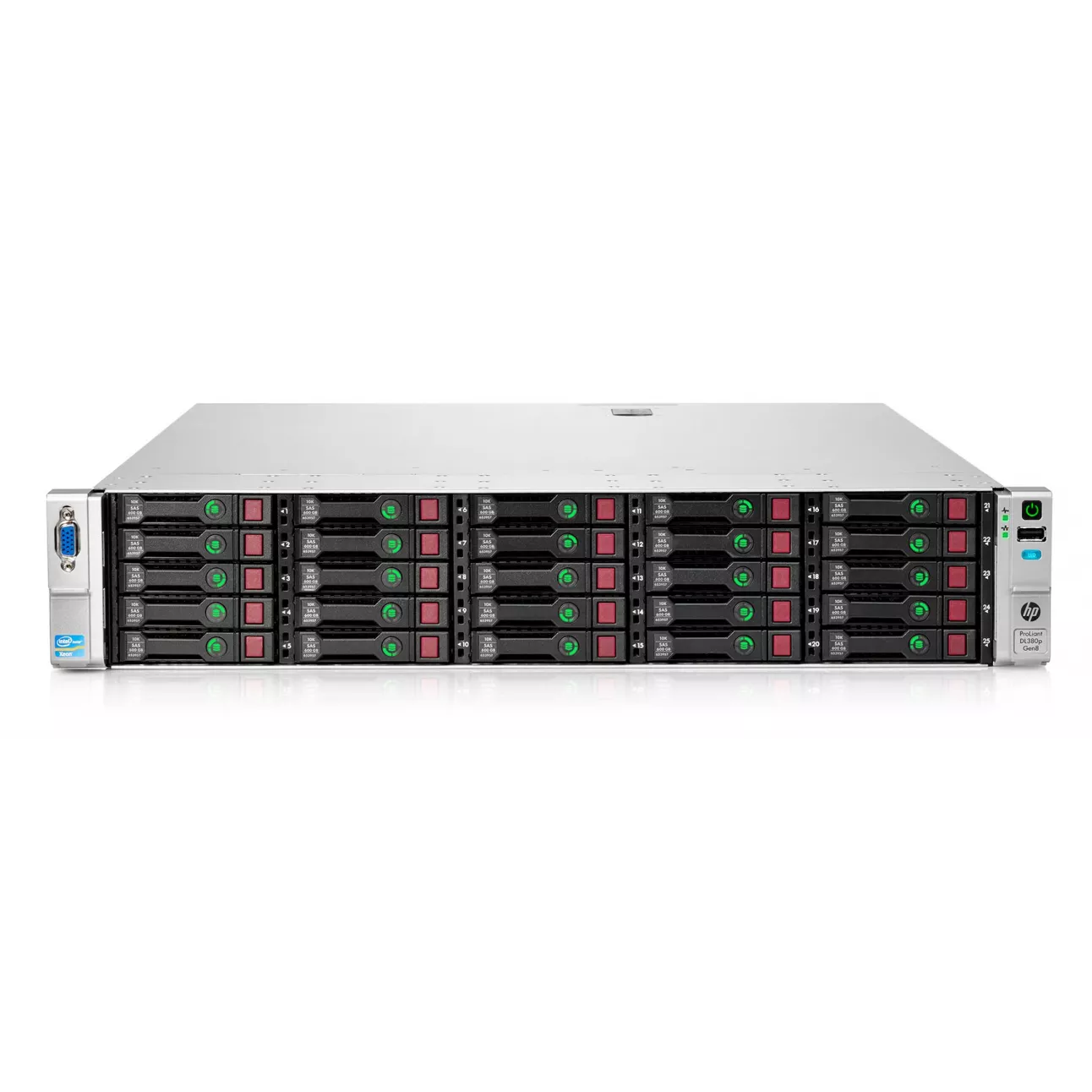Сервер HP Proliant DL380p Gen8, 2 процессора Intel Xeon 6C E5-2640, 32GB DRAM, 25SFF, P420i/1GB FBWC