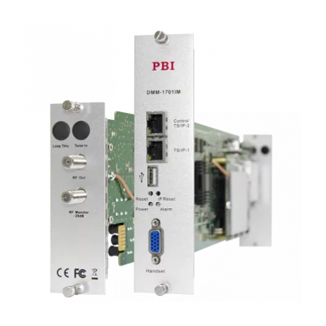 Модуль профессионального IPTV приёмника и двойного аналогового модулятора PBI DMM-1701IM-04