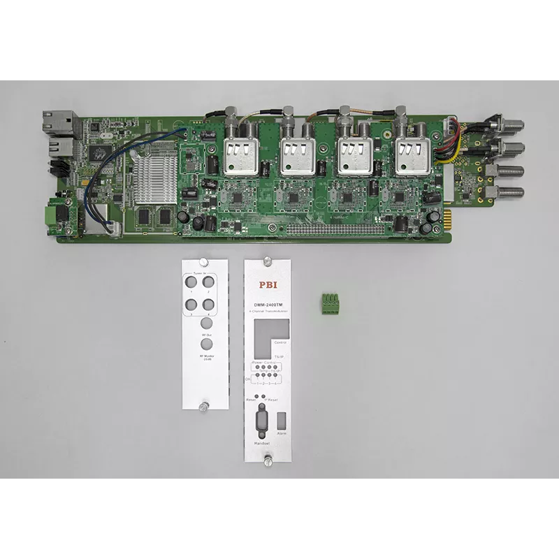 Модуль 4-тюнерного трансмодулятора QAM DMM-2400TM-30T2C (4 PLP DVB-T2 в 4 DVB-C) для цифровой ГС PBI DMM-1000