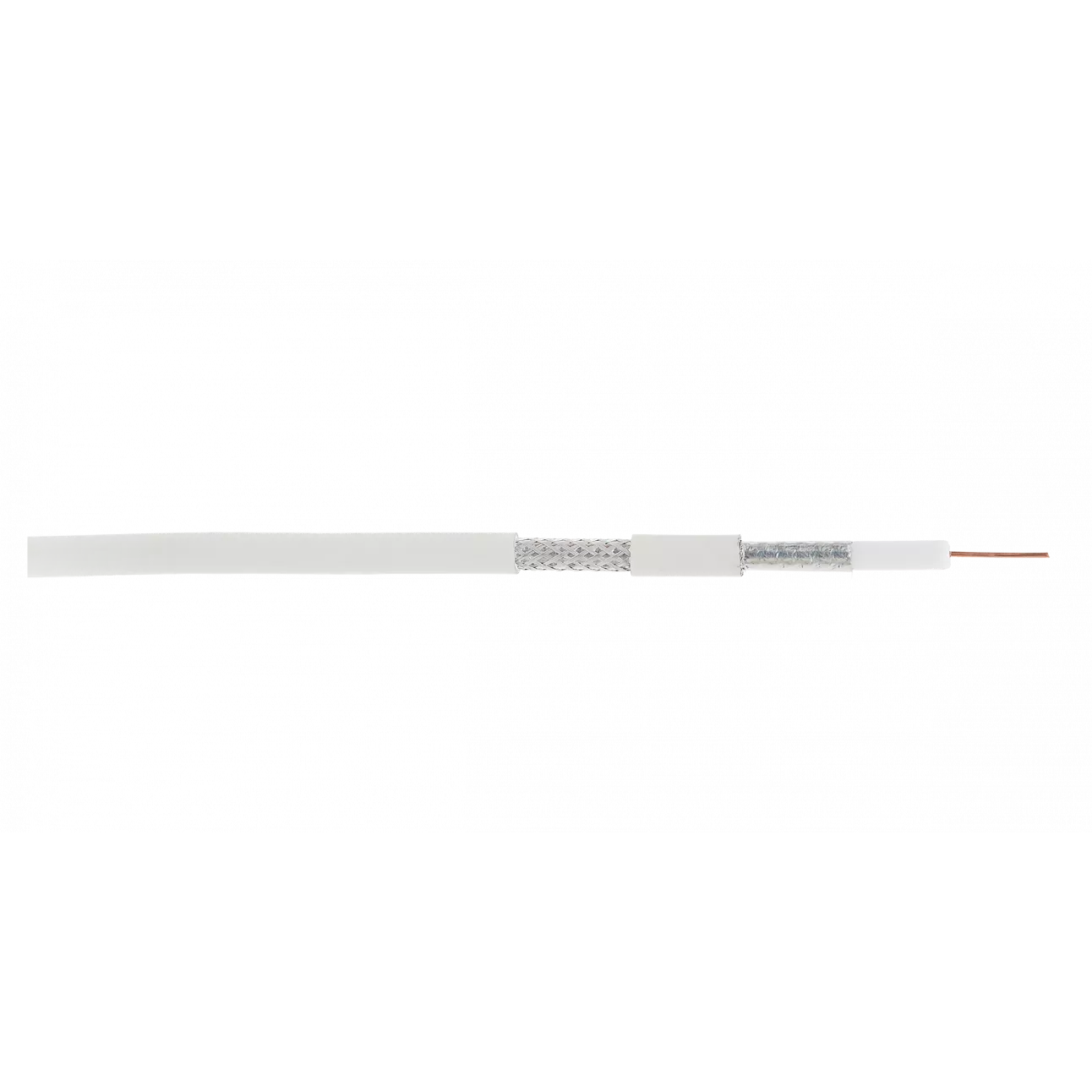 Кабель NETLAN коаксиальный, RG-11 (75 Ом), одножильный, CCS (омедненная сталь), внутренний, PVC нг(A), белый, 305м