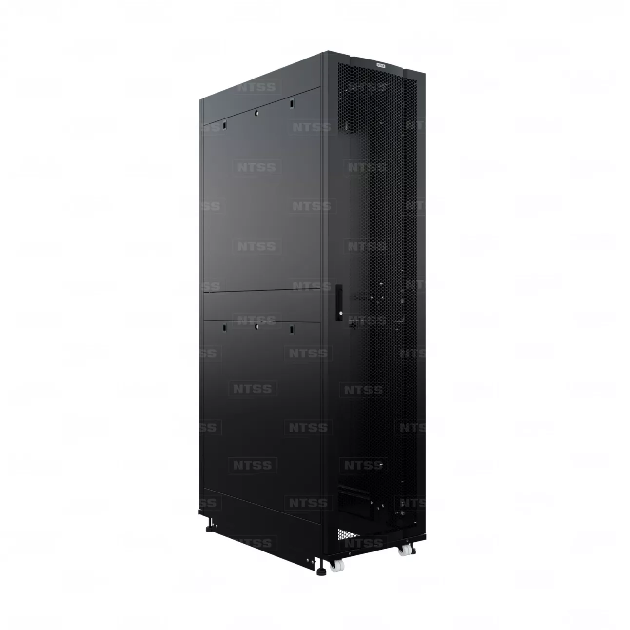 19" серверный шкаф ПРОЦОД 42U 600х1070 мм, передняя дверь перфорация, задние двери двойная перф., регулируемые опоры, RAL 9005