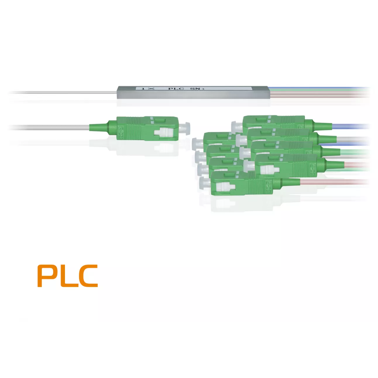 Делитель оптический планарный PLC-M-1x8, бескорпусный, разъемы SC/APC