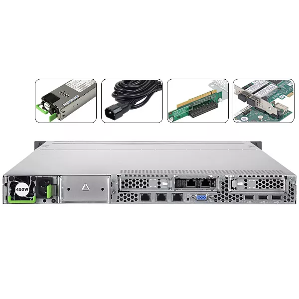 Сервер Fujitsu PRIMERGY RX200S8, 1 процессор Xeon E5-2620v2, 8GB DDR3-1600, noHDD