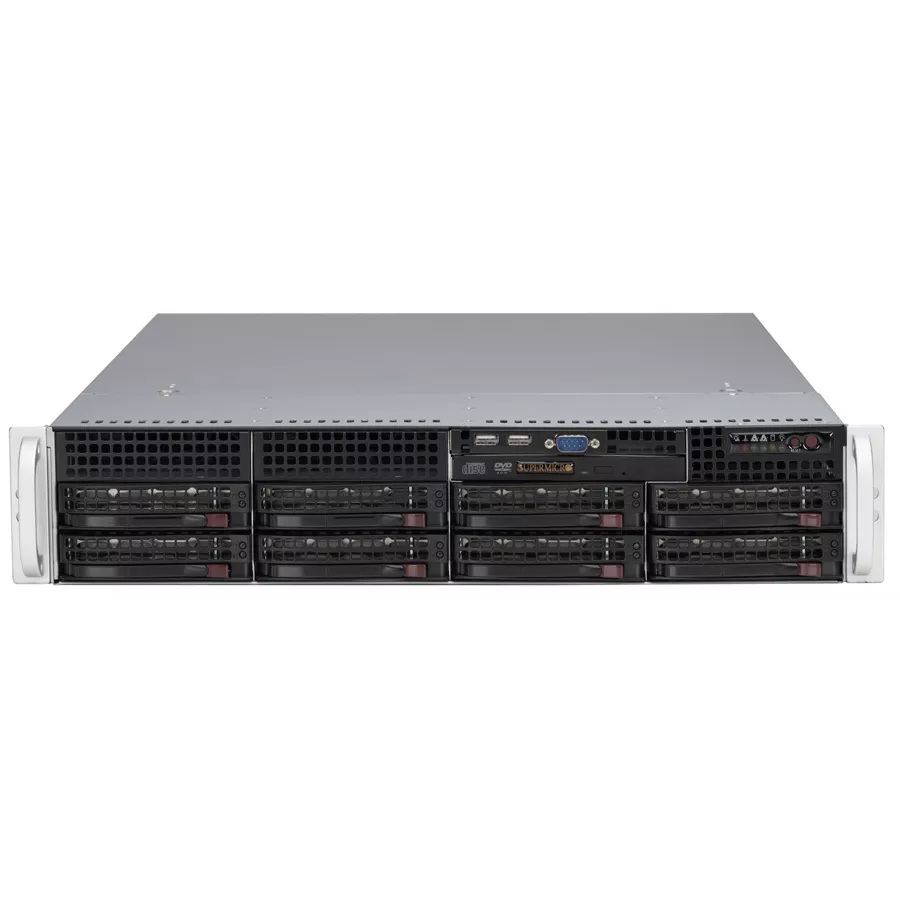 Сервер Supermicro SC825TQ-R740LPB(X9DR3-LN4F+), 2 процессора Intel Xeon 8C E5-2650 2.00GHz, 48GB DRAM