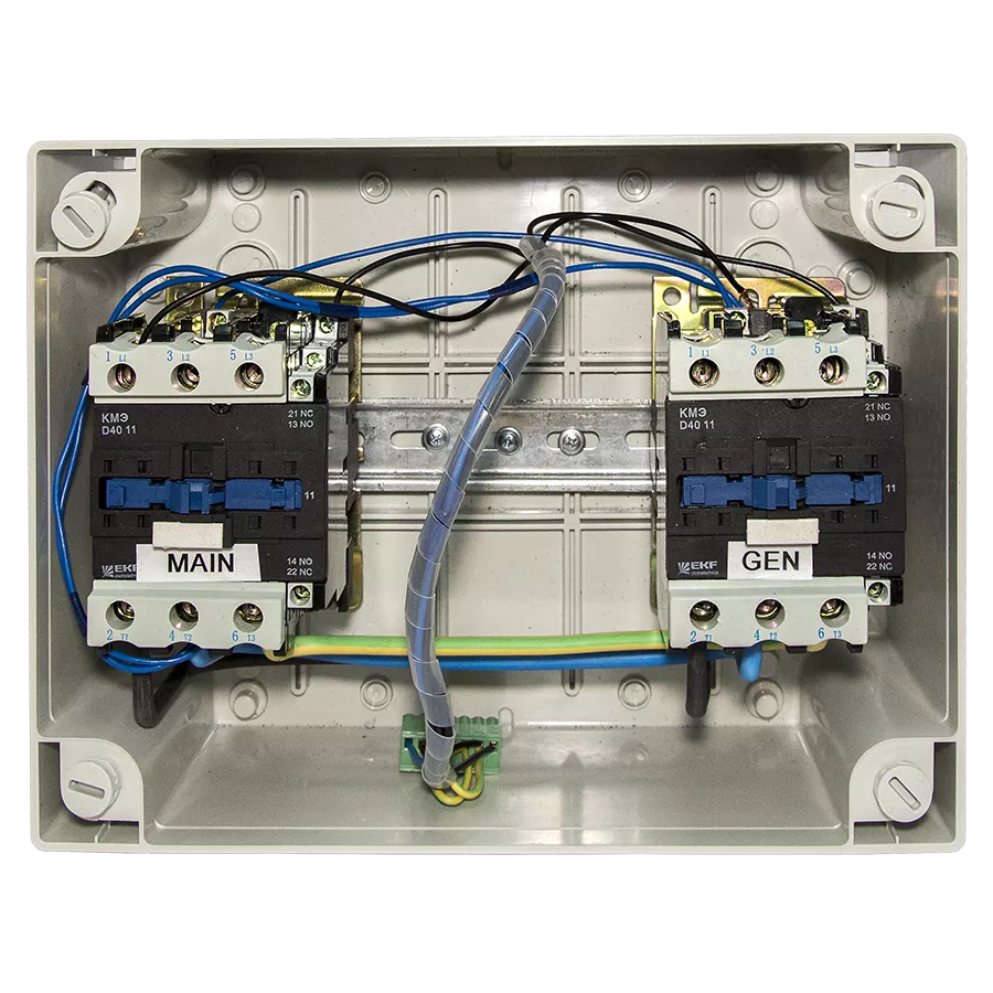 Блок автоматического ввода резерва (АВР) SNR, 220В до 40А, IP54 с возможность автоматического запуска генератора