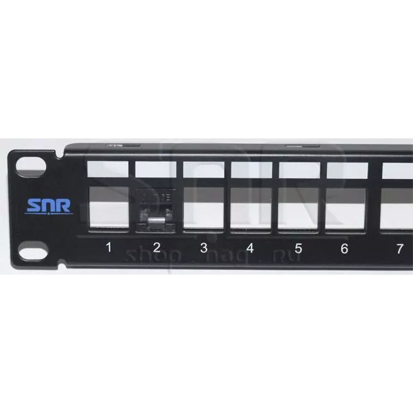 Патч-панель экранированная SNR, 24 порта, 19", 1U, для модулей KeyStone, незагруженная