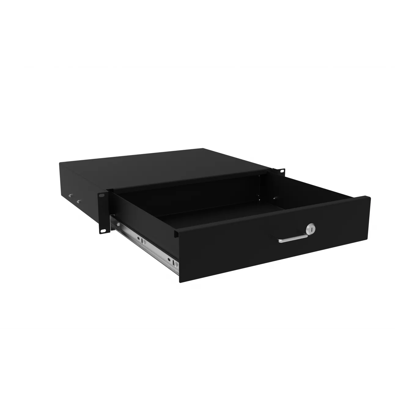 Выдвижной ящик для документов глубиной 355мм, высота 2U, цвет-черный (SNR-CASE-355-2U-B)