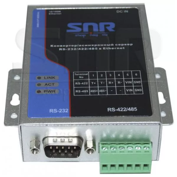 Конвертер интерфейсов RS-232/422/485 - Ethernet с 1 последовательным портом
