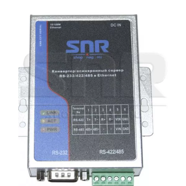 Конвертер интерфейсов RS-232/422/485 - Ethernet с 1 последовательным портом