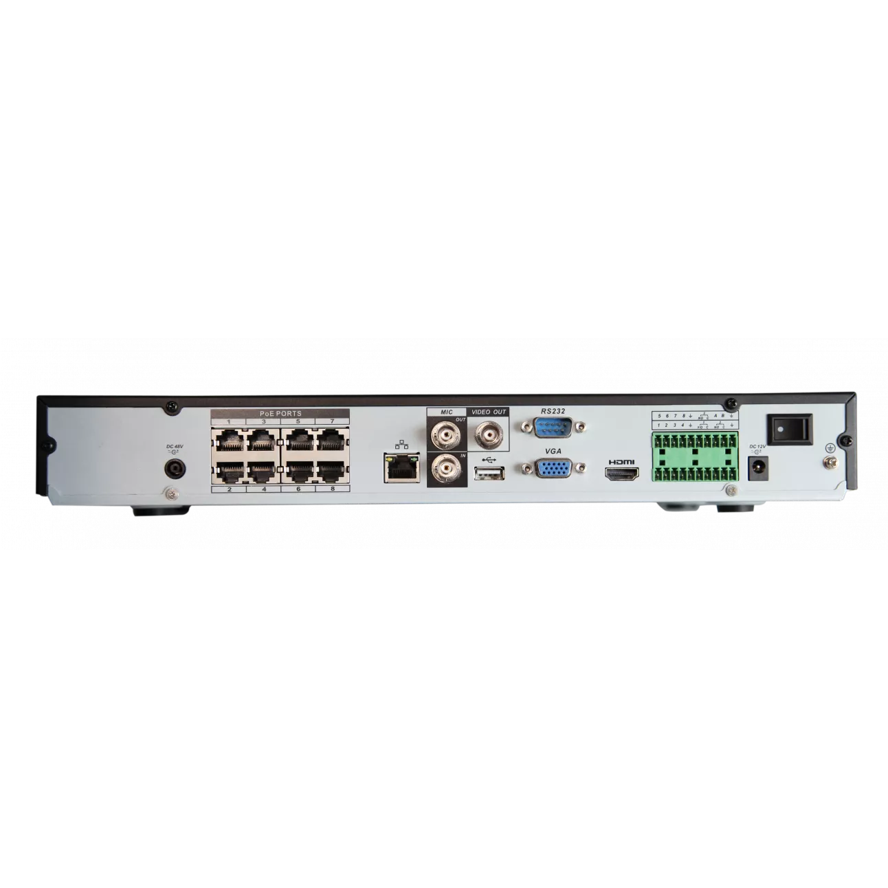 IP Видеорегистратор сетевой SNR-NVR-D800AD-PoE до  8 FullHD/25кс, 2HDD, 8 портов PoE 802.3af