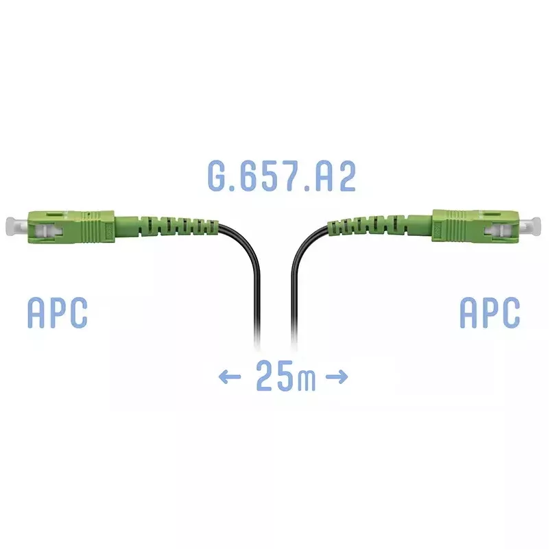 Патчкорд оптический FTTH SC/APC, кабель 604-01-01, 25 метров