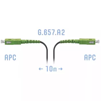 Патчкорд оптический FTTH SC/APC, кабель 604-02-01, 10 метров