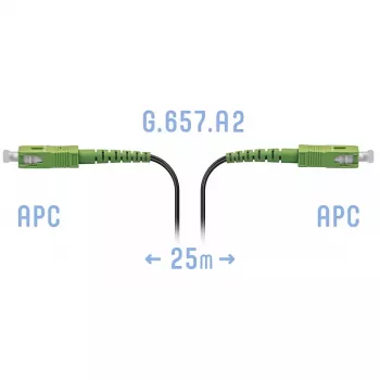 Патчкорд оптический FTTH SC/APC, кабель 604-02-01, 25 метров