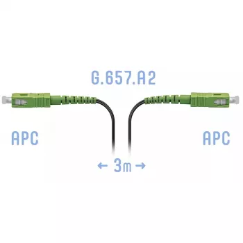 Патчкорд оптический FTTH SC/APC, кабель 604-02-01, 3 метра