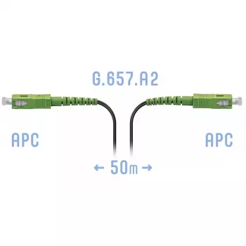 Патчкорд оптический FTTH SC/APC, кабель 604-02-01, 50 метров