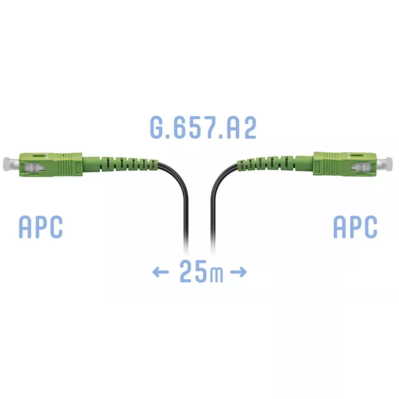 Патчкорд оптический FTTH SC/APC, кабель 604-04-01, 25 метров
