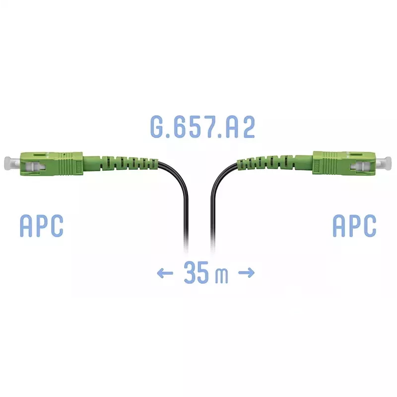 Патчкорд оптический FTTH SC/APC, кабель 604-06-01, 35 метров