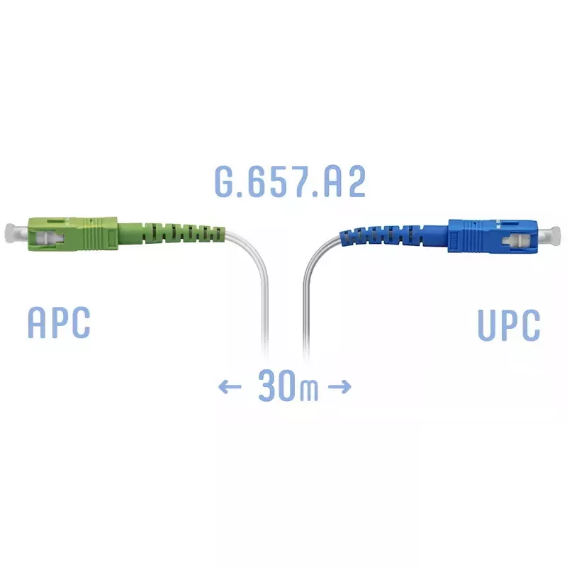 Патчкорд оптический FTTH SC/APC-SC/UPC, кабель 604-02-01W, 30 метров