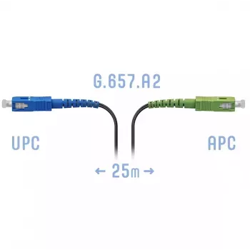 Патчкорд оптический FTTH SC/APC-SC/UPC, кабель 604-03-01, 25 метров