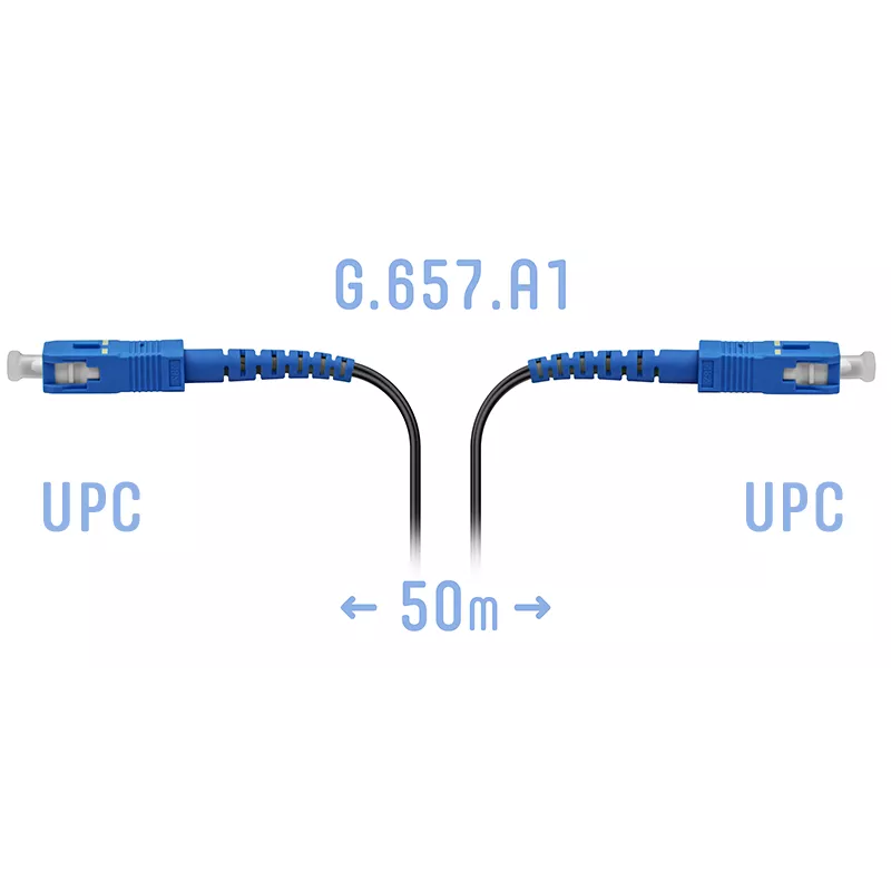 Патчкорд оптический FTTH SC/UPC, кабель 604-02-01, 50 метров