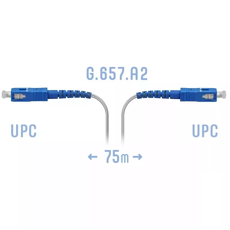 Патчкорд оптический FTTH SC/UPC, кабель 604-02-01W, 75 метров