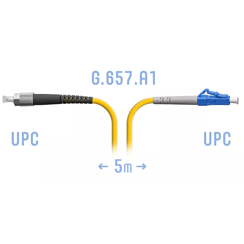 Патчкорд оптический LC/UPC-FC/UPC SM G.657.A1 5 метров