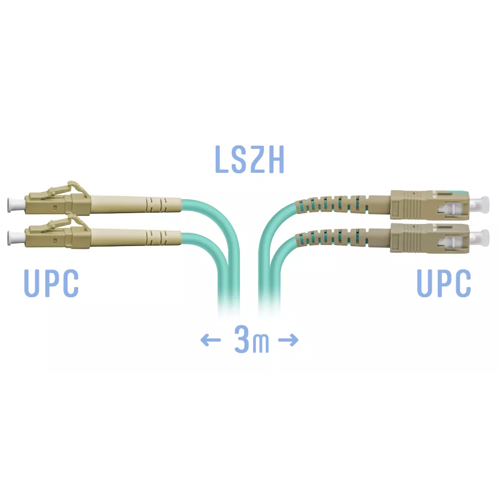 Патчкорд оптический LC/UPC-SC/UPC MM Duplex 3метра
