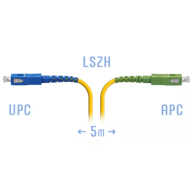 Патчкорд оптический SC/UPC-SC/APC SM 5 метров