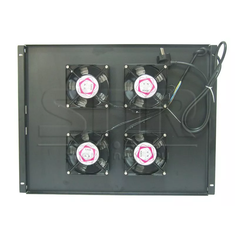 Блок вентиляторов для шкафов TFC глубиной 800мм, 4 вентилятора, черный