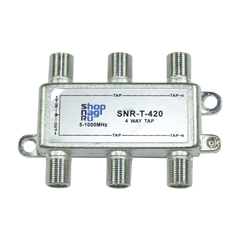Ответвитель абонентский SNR-T-424, на 4 отвода, вносимое затухание IN-TAP 24dB.