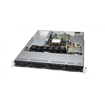 Платформа Supermicro 1U SYS-510P-WT, До одного процессора Intel Xeon Scalable, DDR4, 4x3,5" HDD SATA, 2x10GBase-T