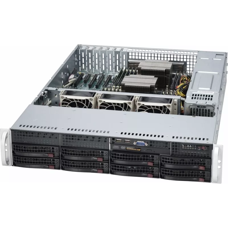 Платформа Supermicro 2U SYS-6029P-TRT, Два процессора Intel Xeon Scalable, DDR4, 8x3,5" HDD SATA, 2x10GBase-T