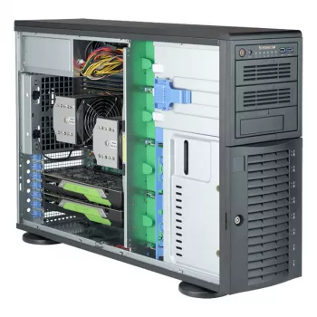 Платформа Supermicro 4U SYS-7049A-T, до двух процессоров Intel Xeon Scalable, DDR4, 8x3,5" HDD SATA, 2x1000Base-T, до двух графических ускорителей