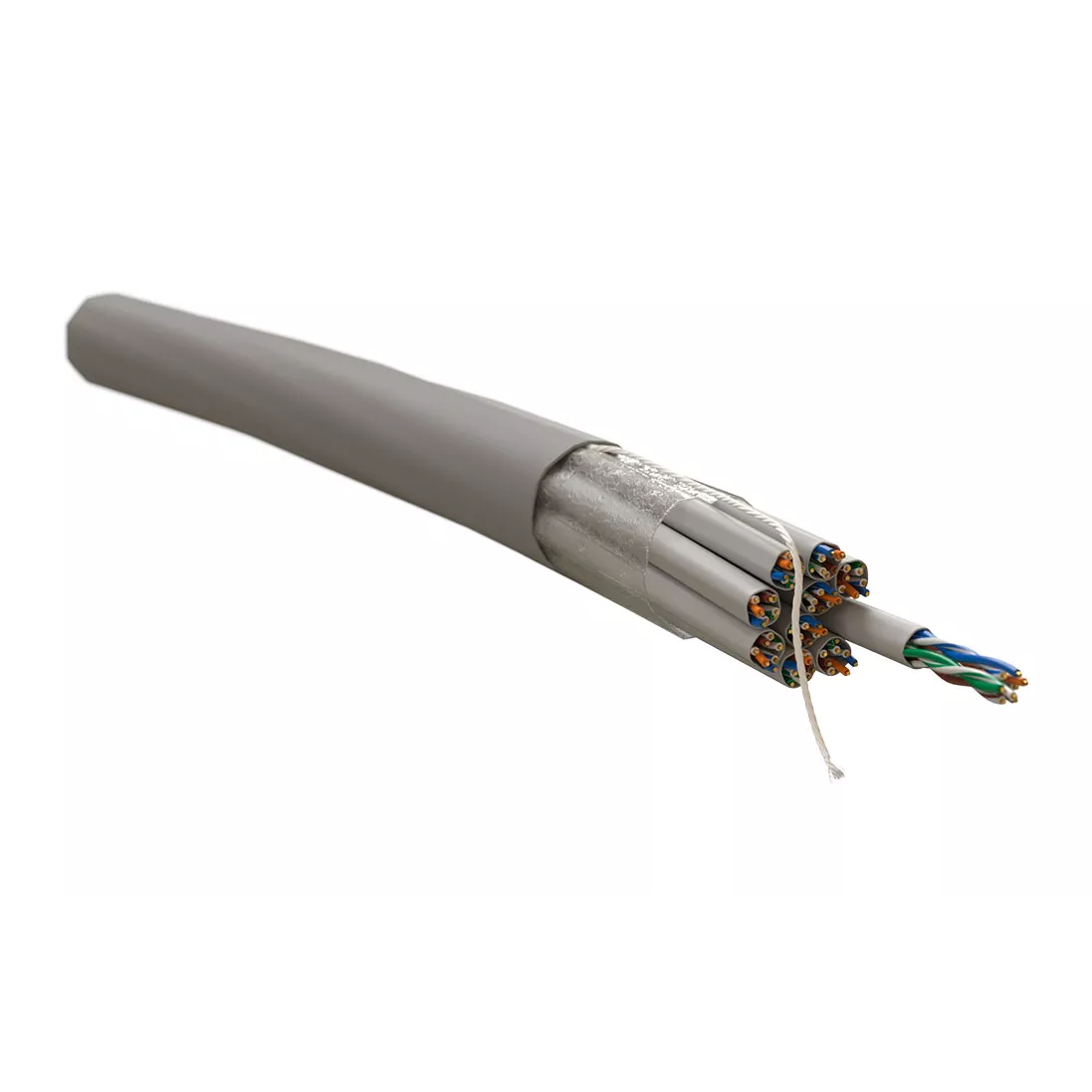 Cборка кабельная, 10 кабелей U/UTP 4х2х0,51 (24 AWG), категория 5e, каждый кабель в оболочке LSZH нг(А)-HF, общая оболочка LSZH нг(А)-HF, –20°C – +60°